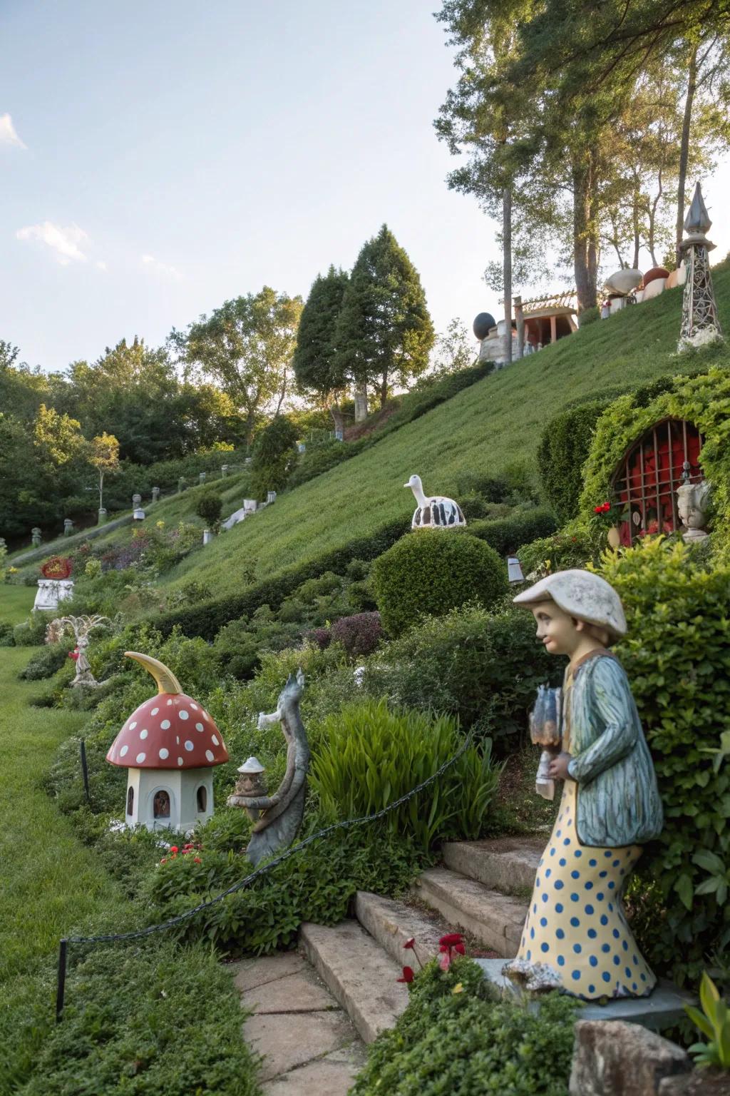 Artistic structures lend persona to this imaginative slope.