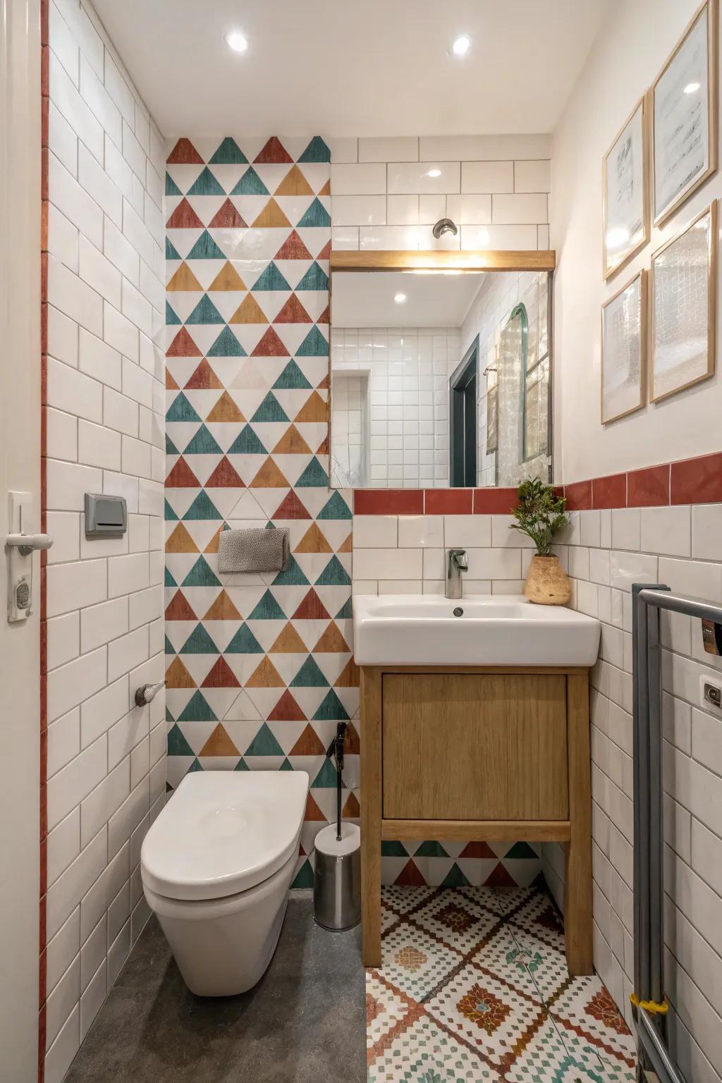 A feature wall brings drama and design flair to small spaces.