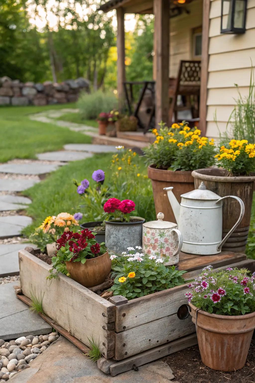 Add whimsy with unique and unusual pots.