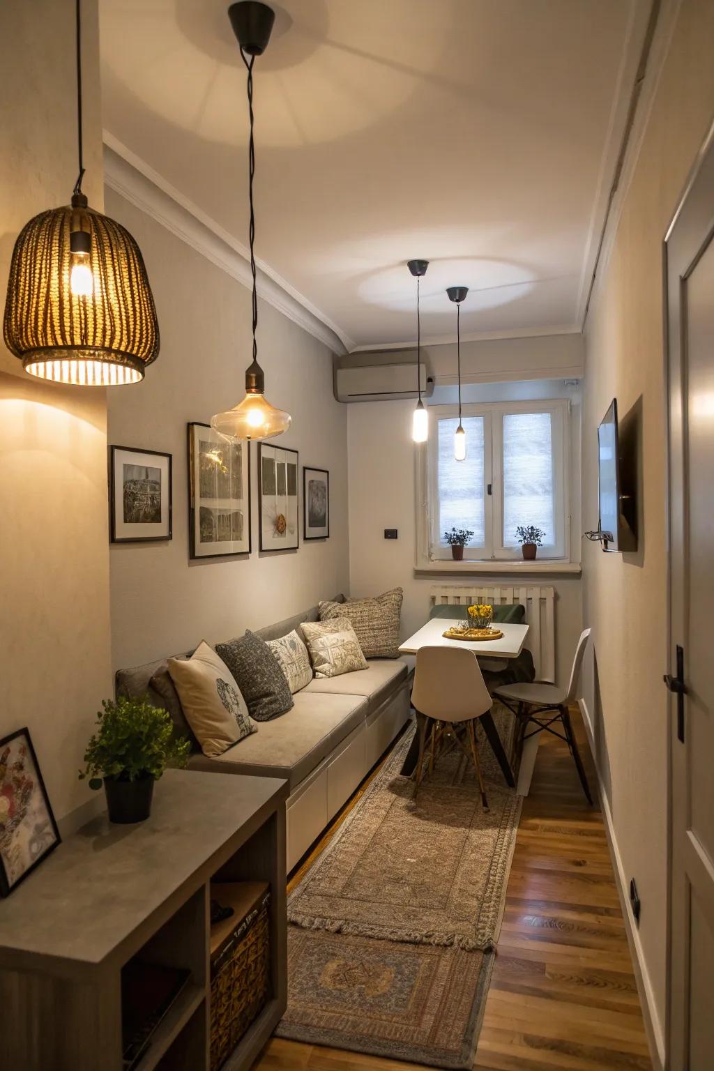 Illumination can be used strategically to delineate different zones.