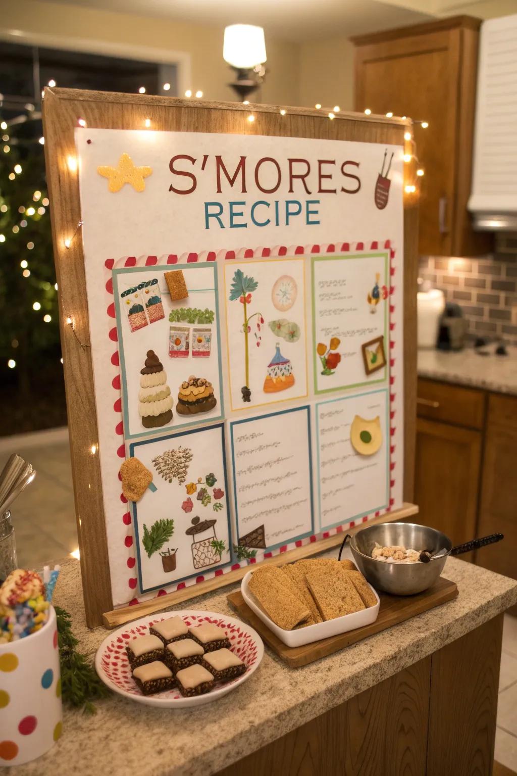 A sweet treat recipe board offers a tasty educational experience.