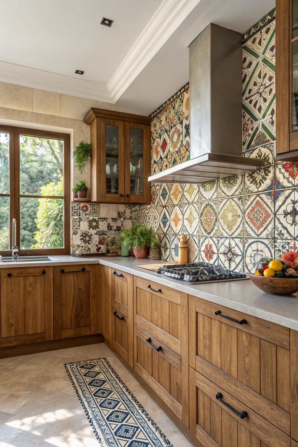 Traditional prints bring a rich cultural heritage to your kitchen.