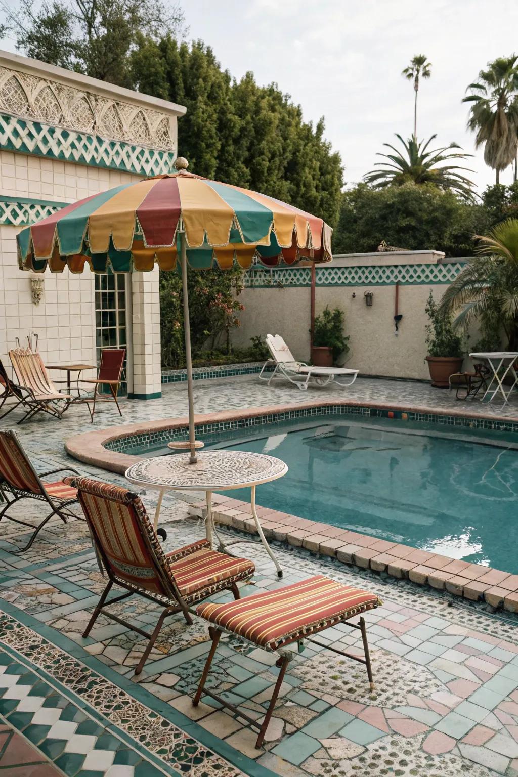 Bring back the charm of yesteryear using a vintage pool.
