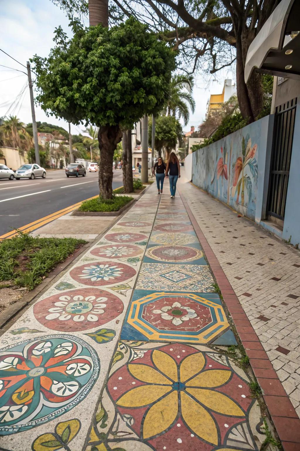 Imaginative paving patterns contribute a personal and attractive element.
