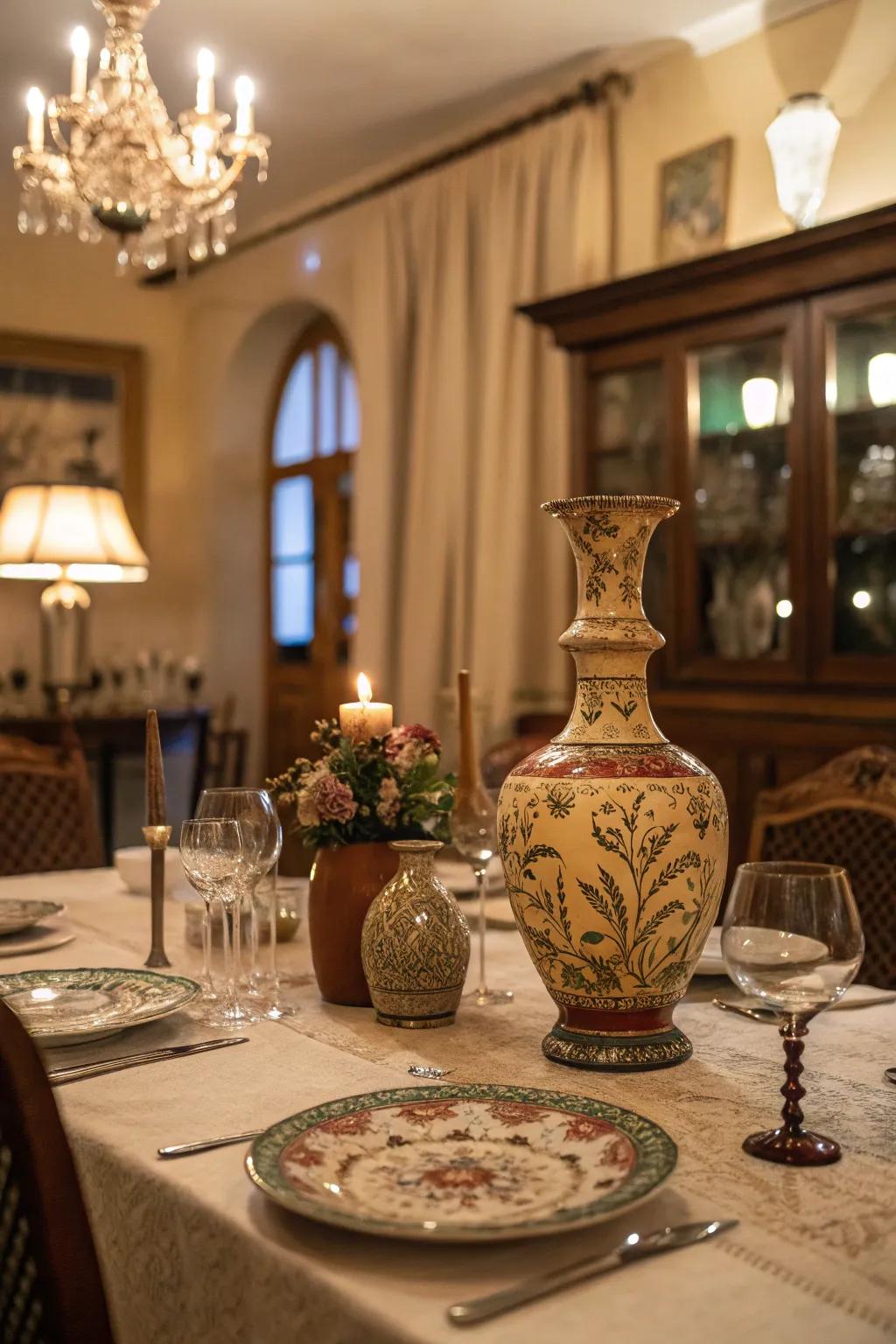 Vintage finds add a touch of nostalgia and character.