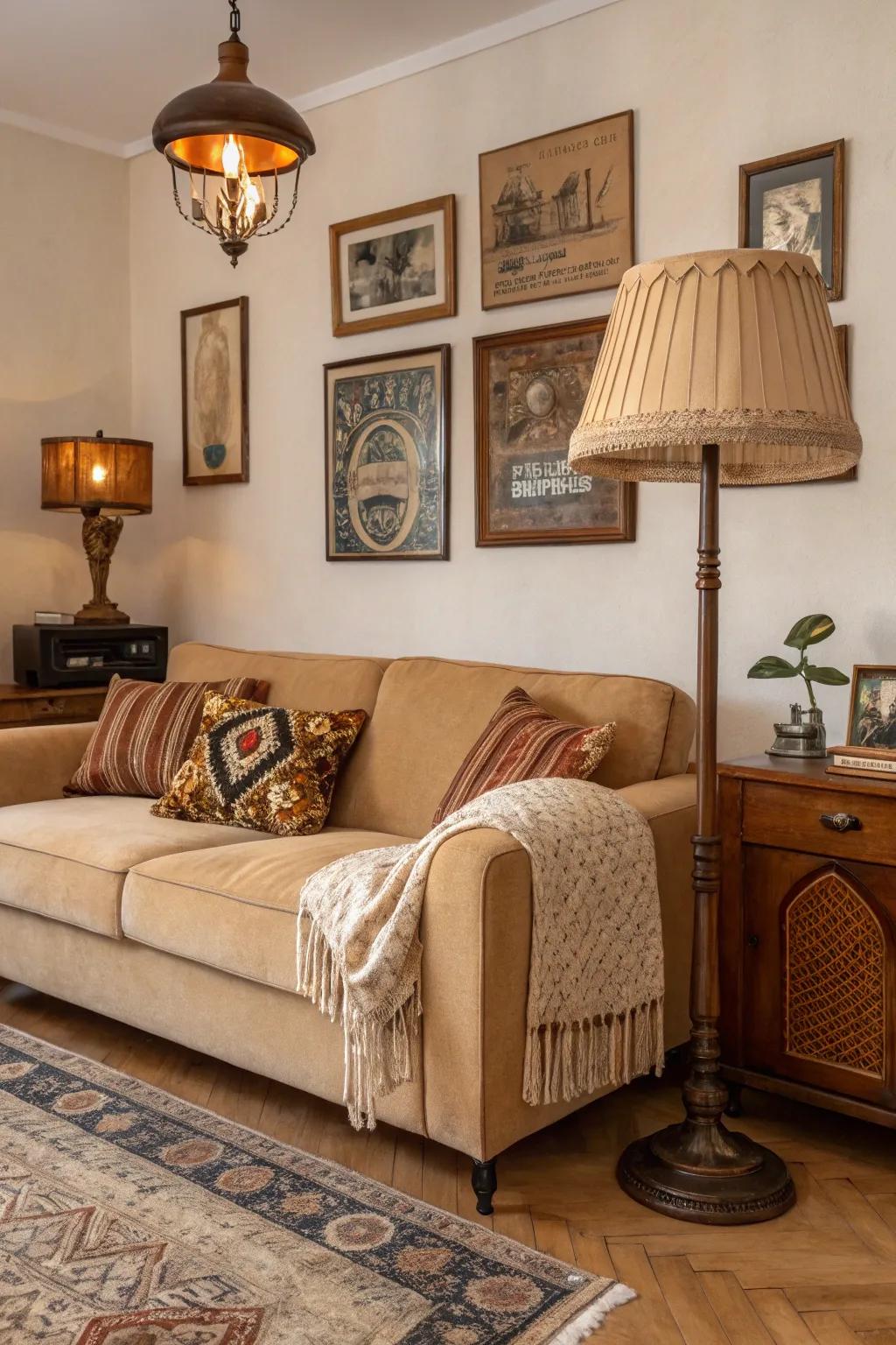 Vintage features enrich the space with persona and charm.