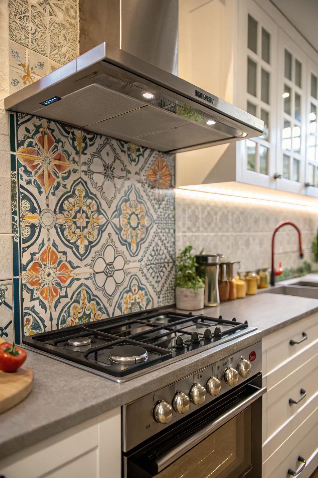 Arabesque panels lend an exotic and artistic touch.
