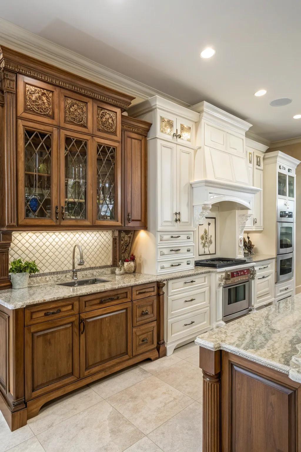 Mixing vintage and contemporary elements adds depth and personality to your kitchen.
