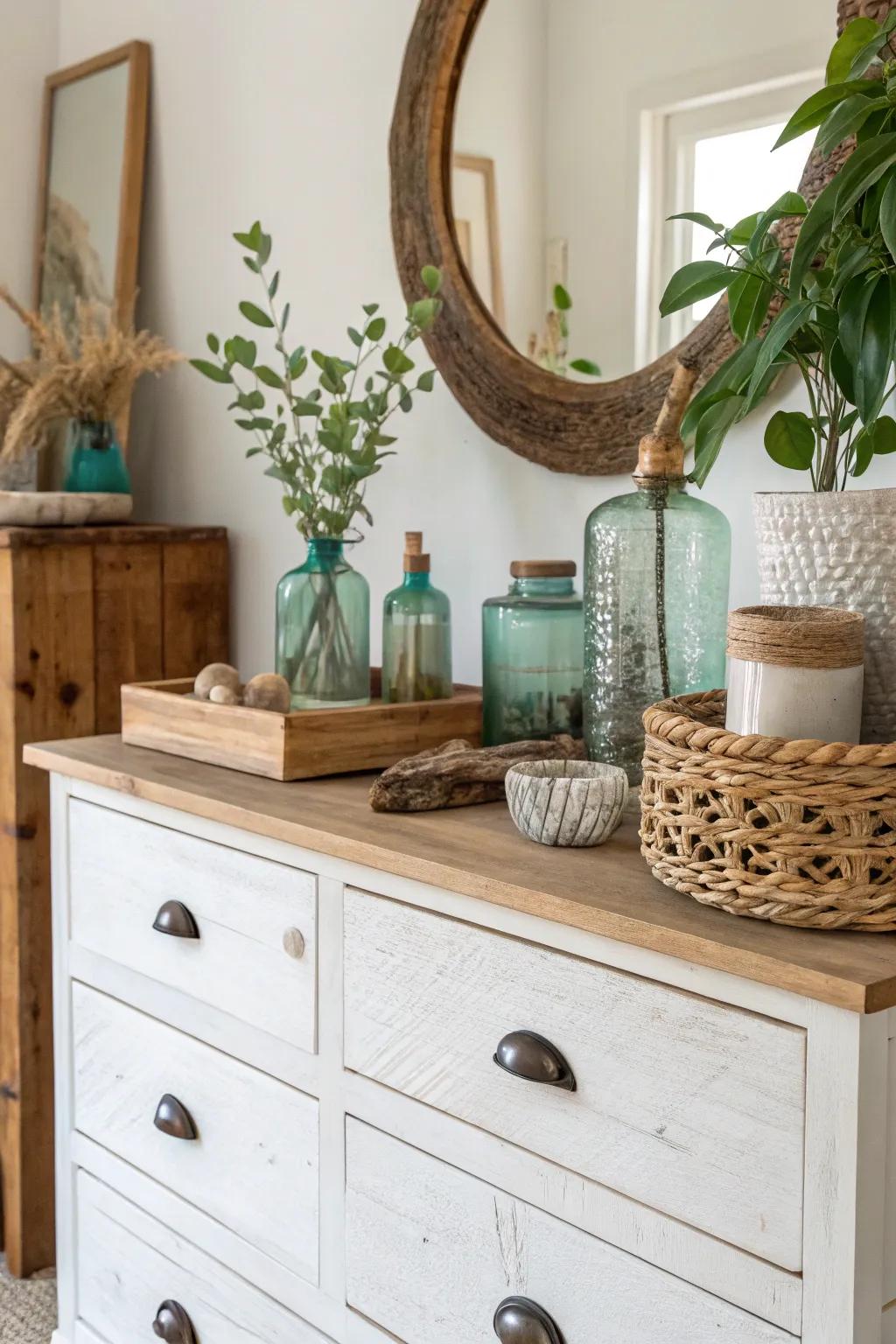 Items that are eco-friendly provide sustainability to a dresser.