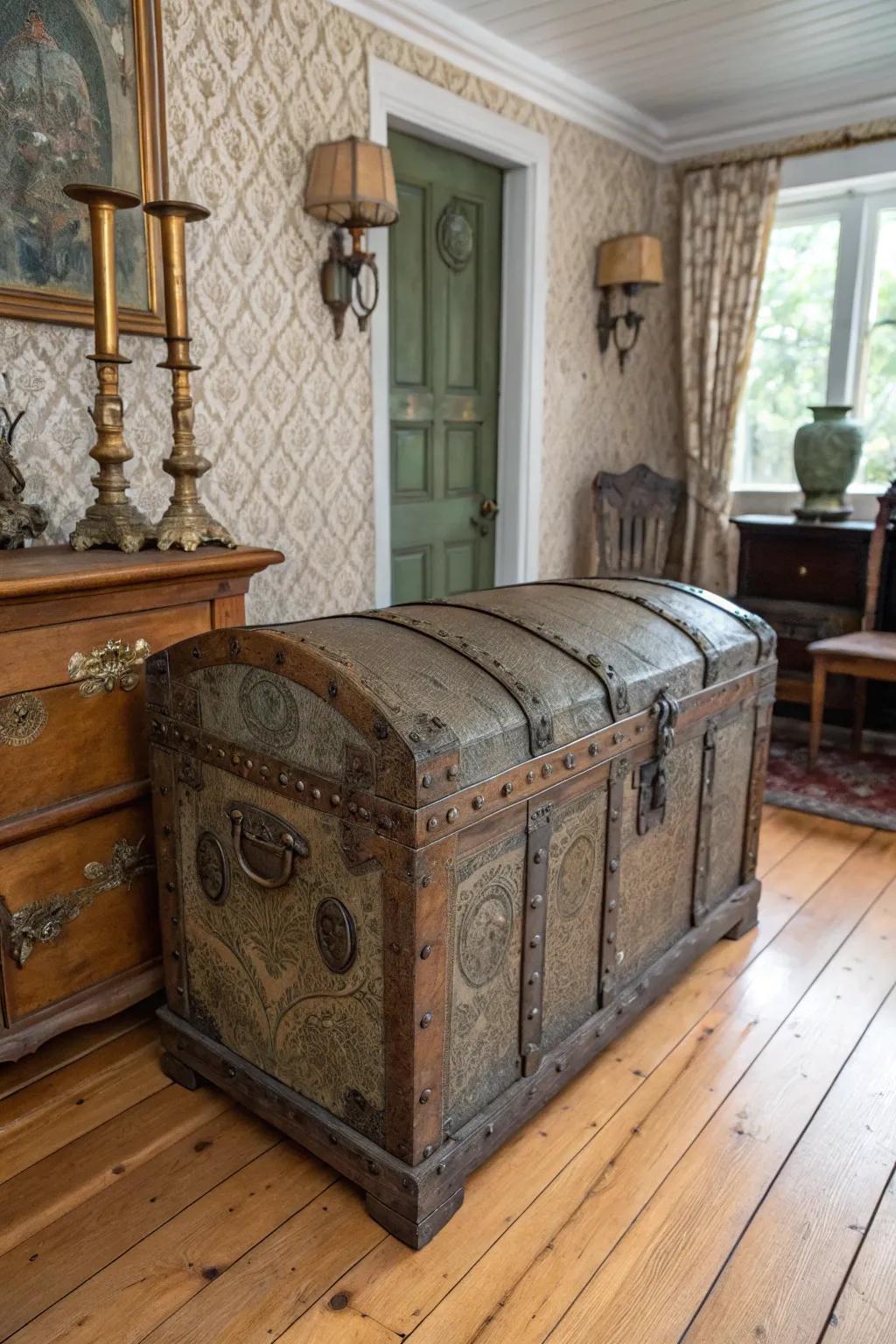 Old boxes add history and charm to your space.