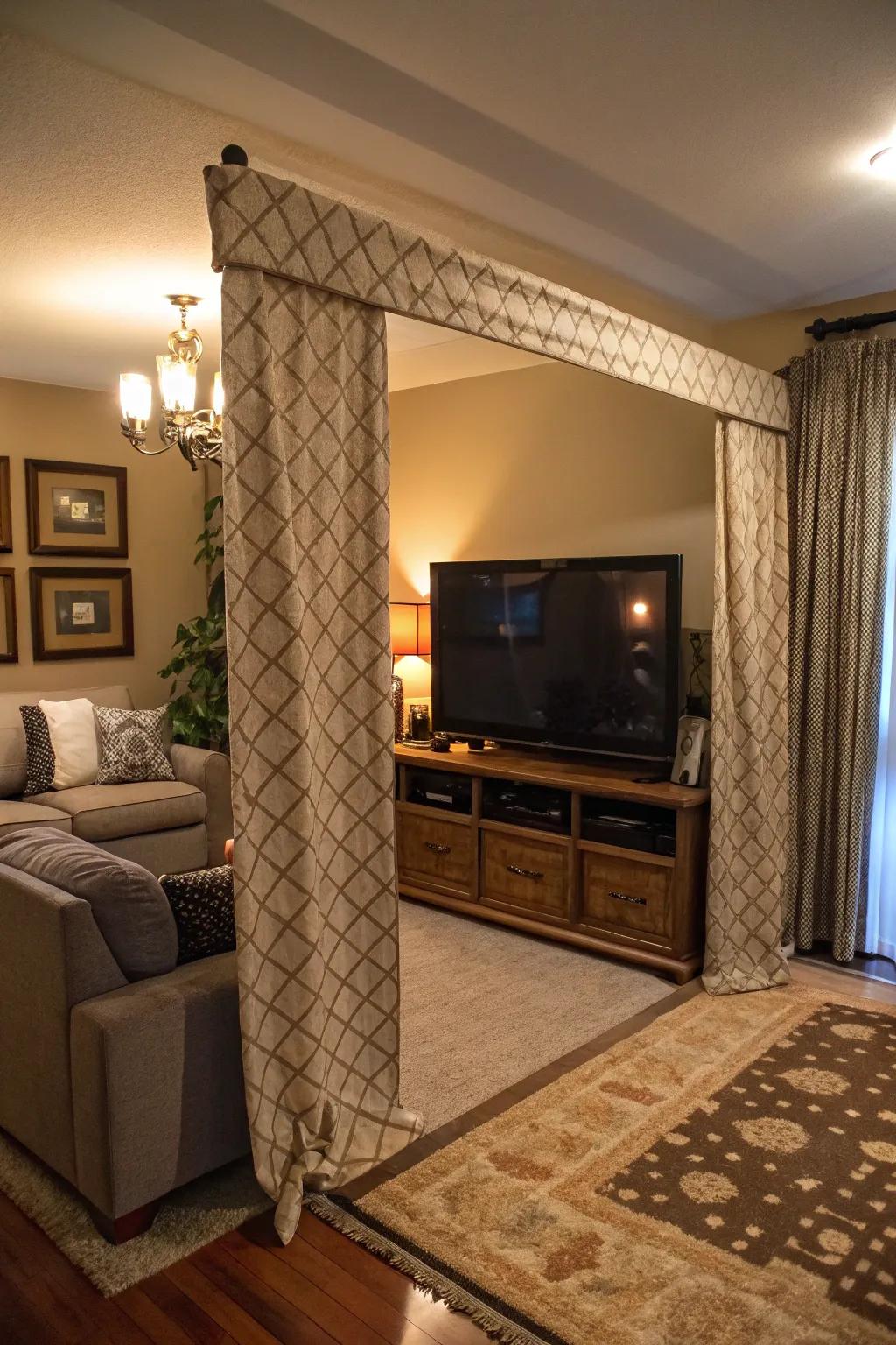 Introduce softness with a textured fabric frame for your TV.