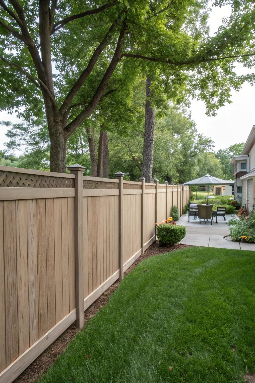 Plastic fences are versatile and easy to maintain.