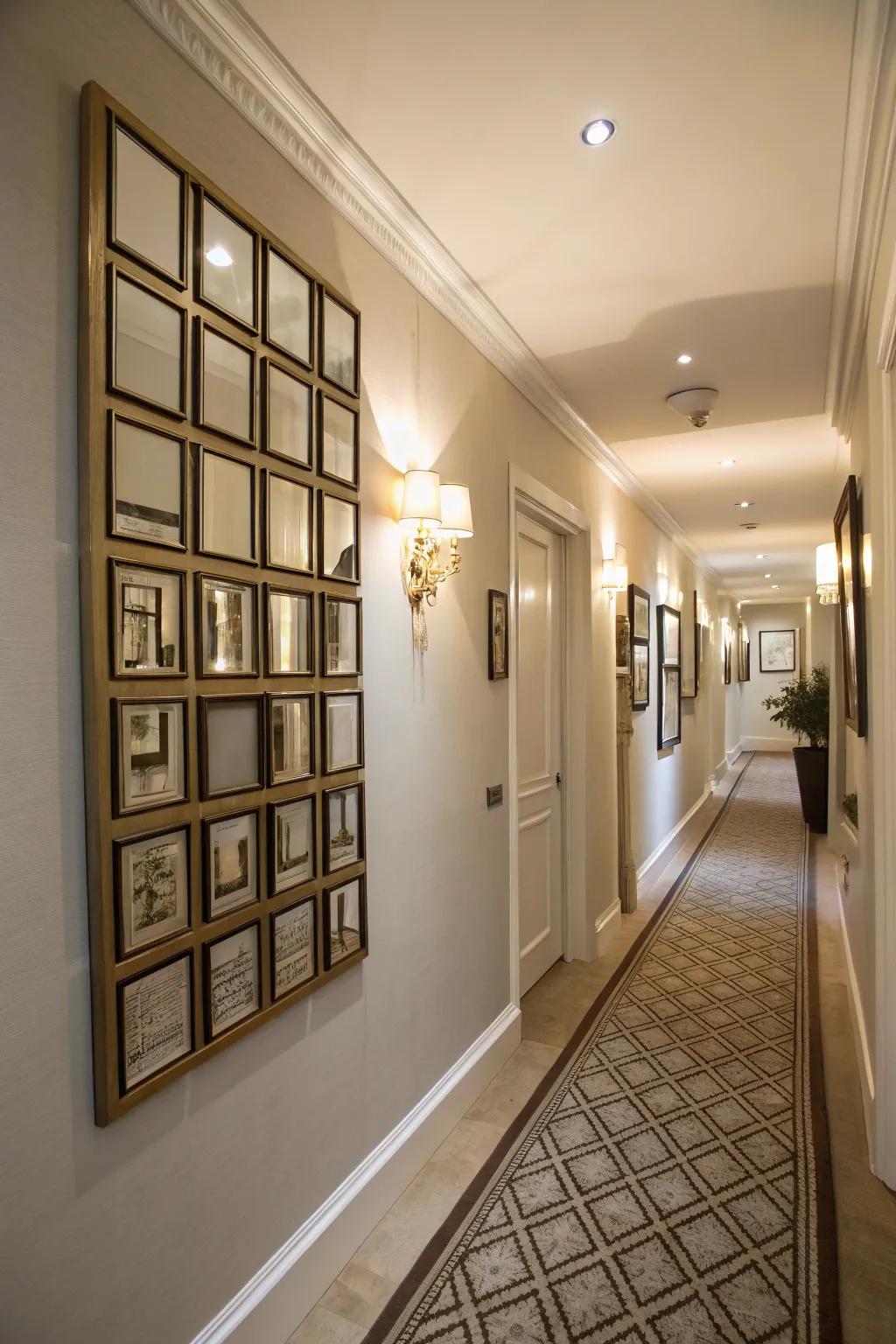 Mirror art emphasizes both light and space.