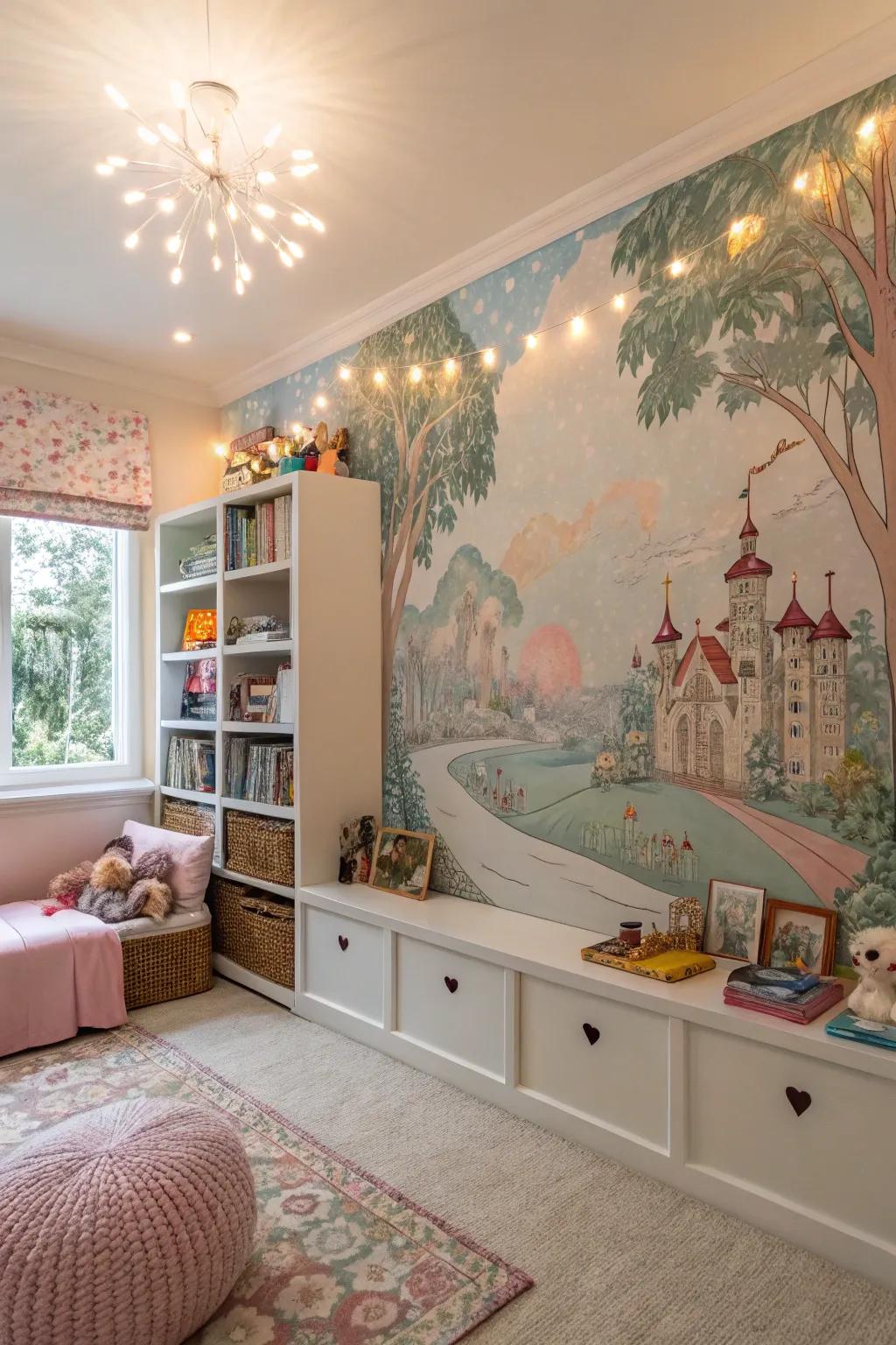 Tableaus transform walls into works of art.
