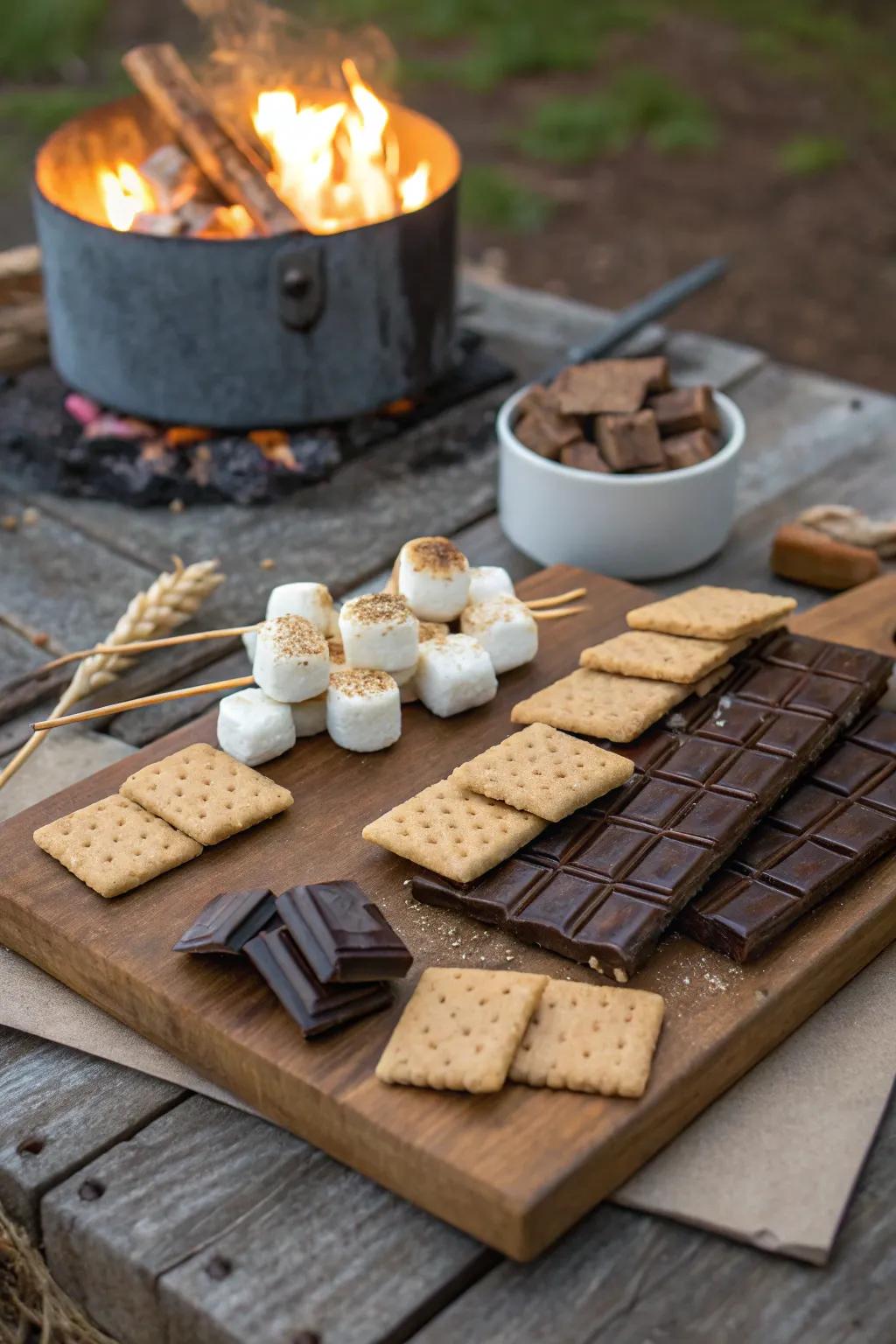 A DIY sweet treat corner delights guests with a sweet treat.