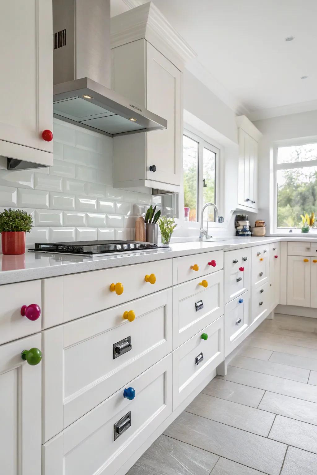 Playful ceramic handles adding a surprising twist.