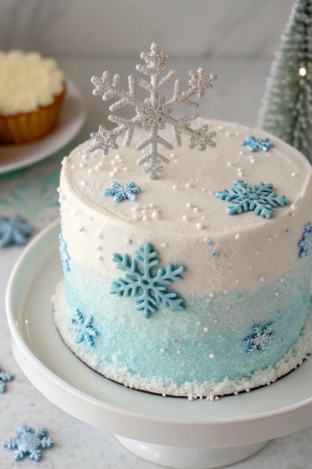 A spectacular cake that captures the winter spirit.