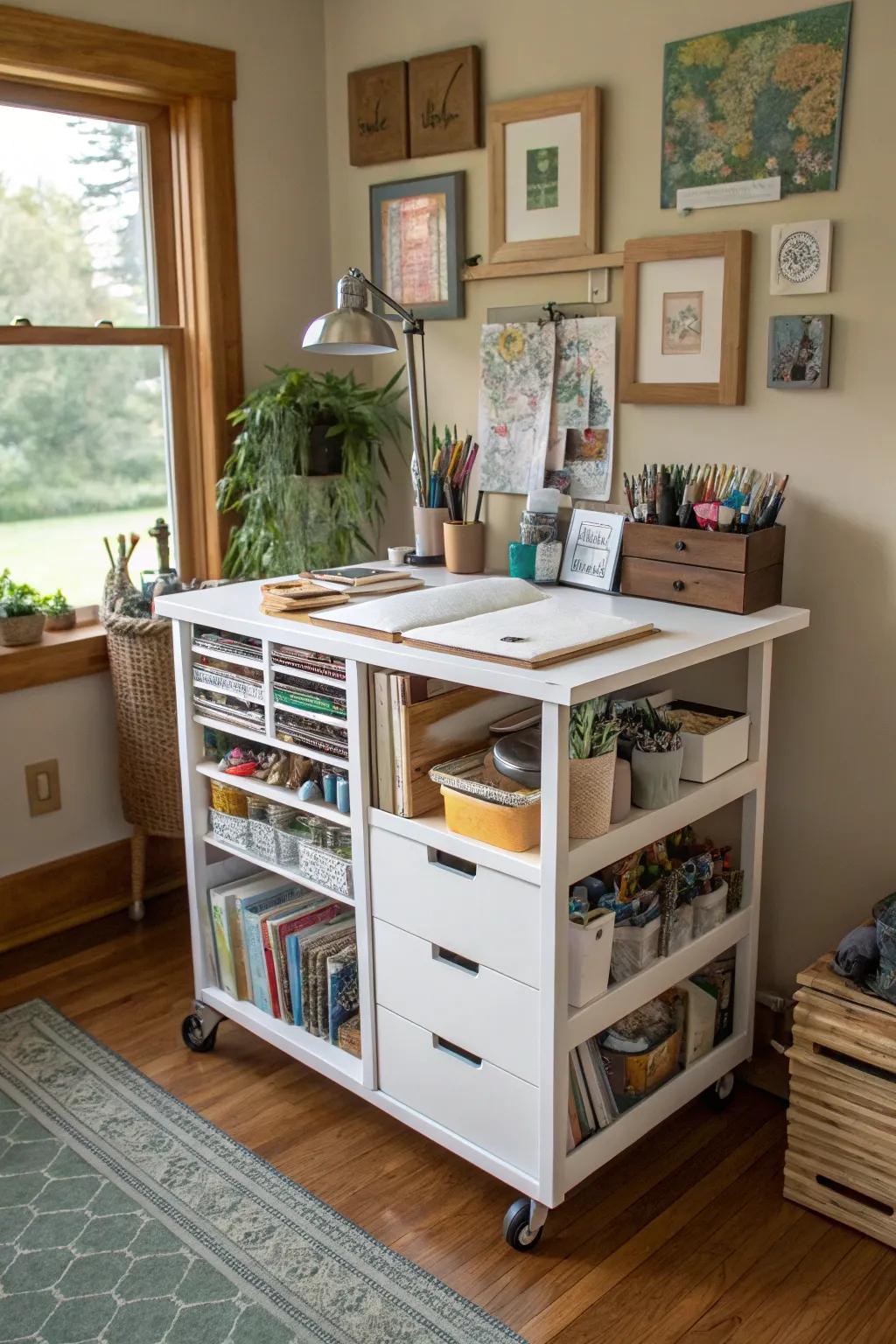 A mobile workstation provides flexibility and adaptability.