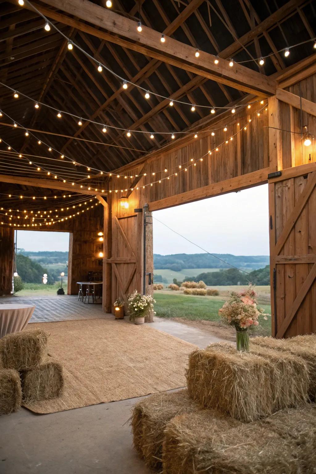 Celebrate in down-to-earth style with a delightful barn party.