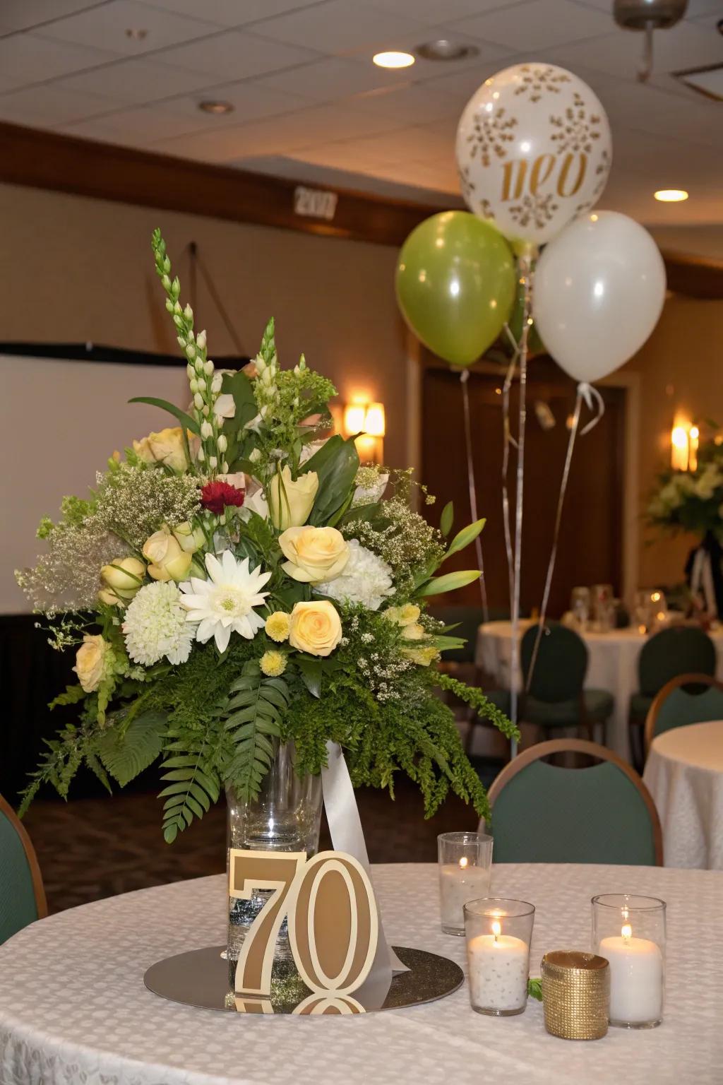Real plants impart a fresh feel to the decor.