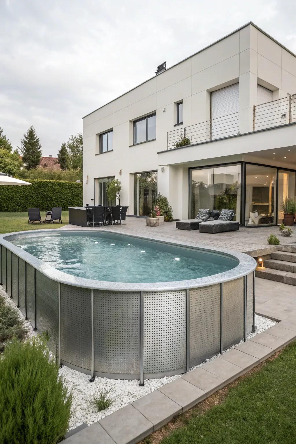 Aim for polish utilizing steel siding.