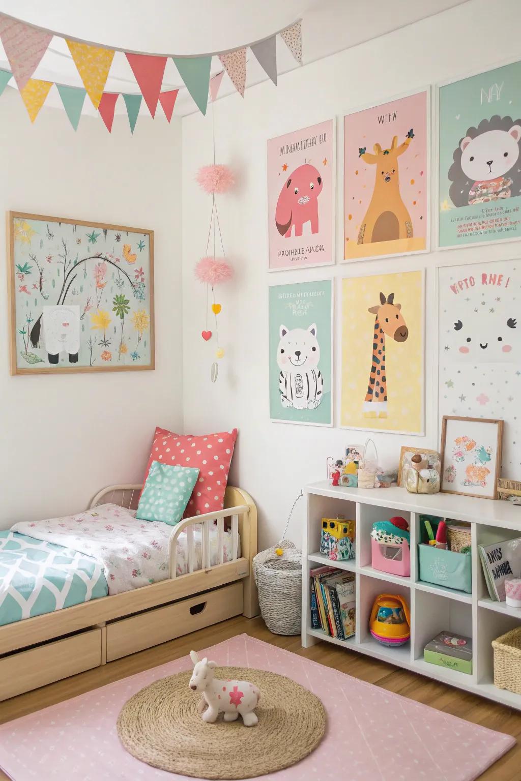 Animal-themed drawings introduce playful charm and sophistication.