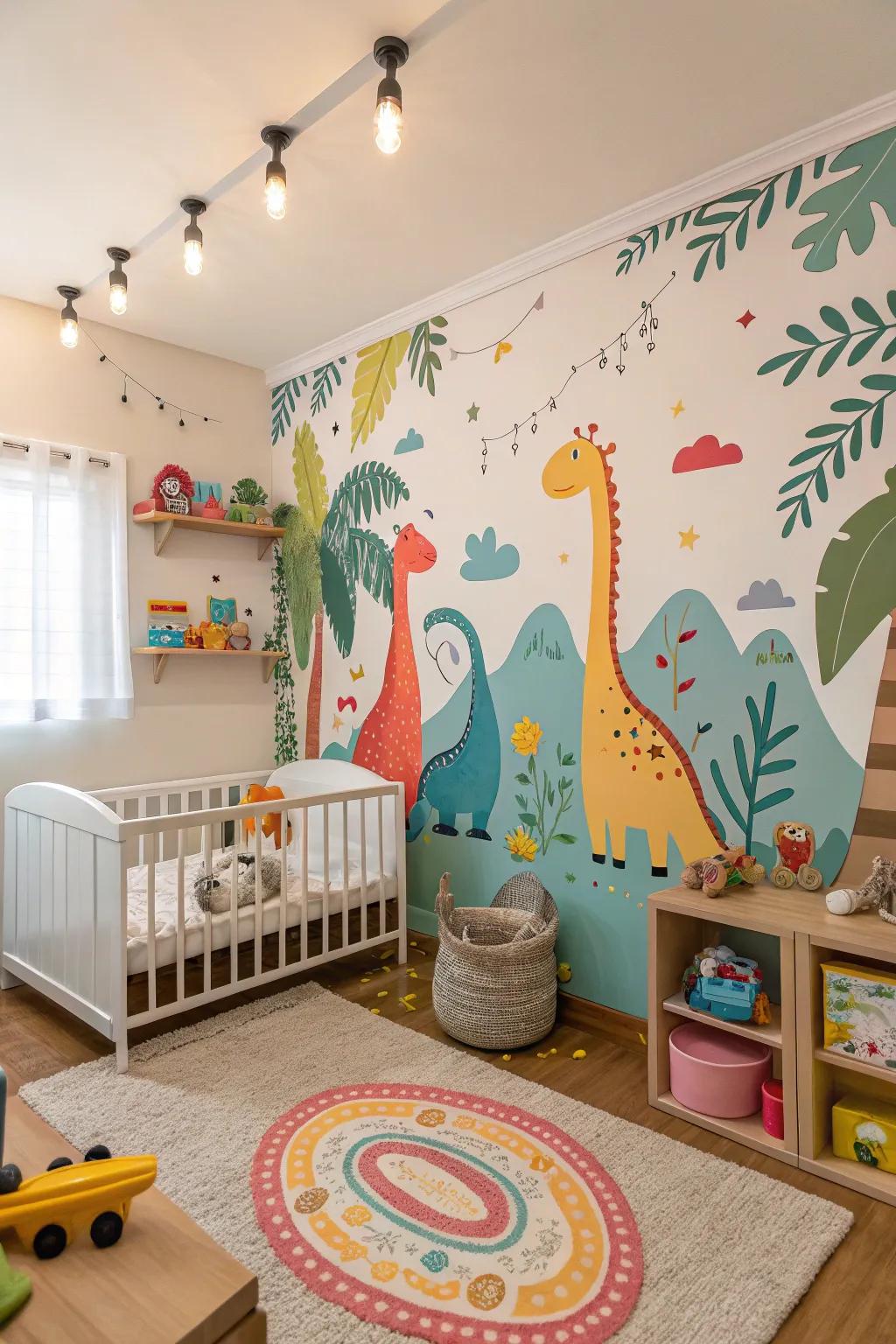 Travel back in time with a nursery inspired by dinosaurs.