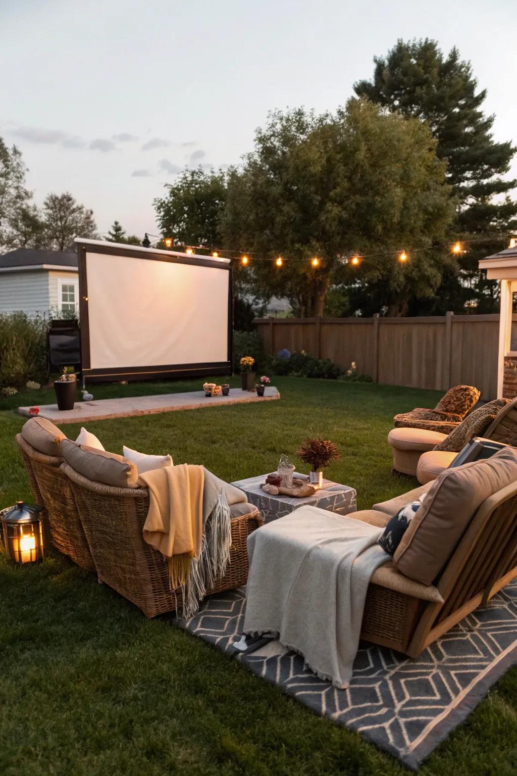Backyard cinema ideal for unforgettable movie nights