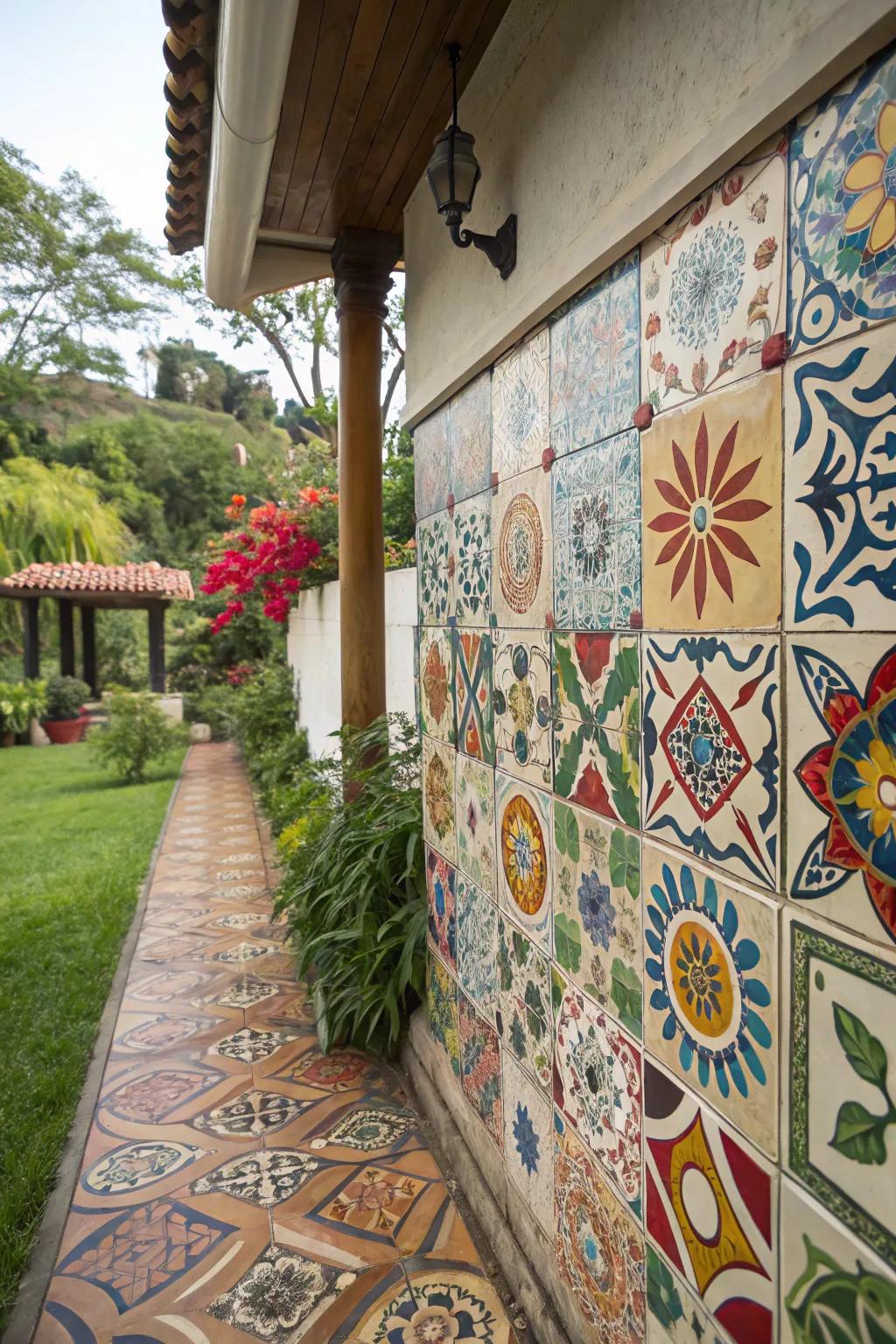 Colorful tiles bring vibrancy and charm.