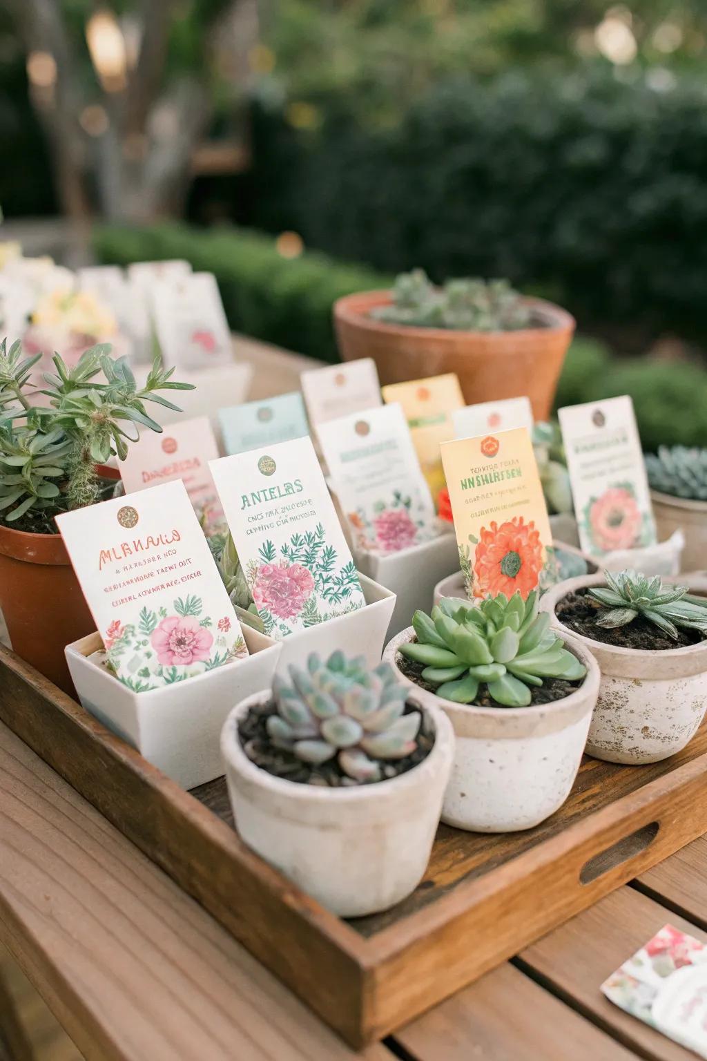 Sustainable gifts please the guests and support eco-friendly actions.