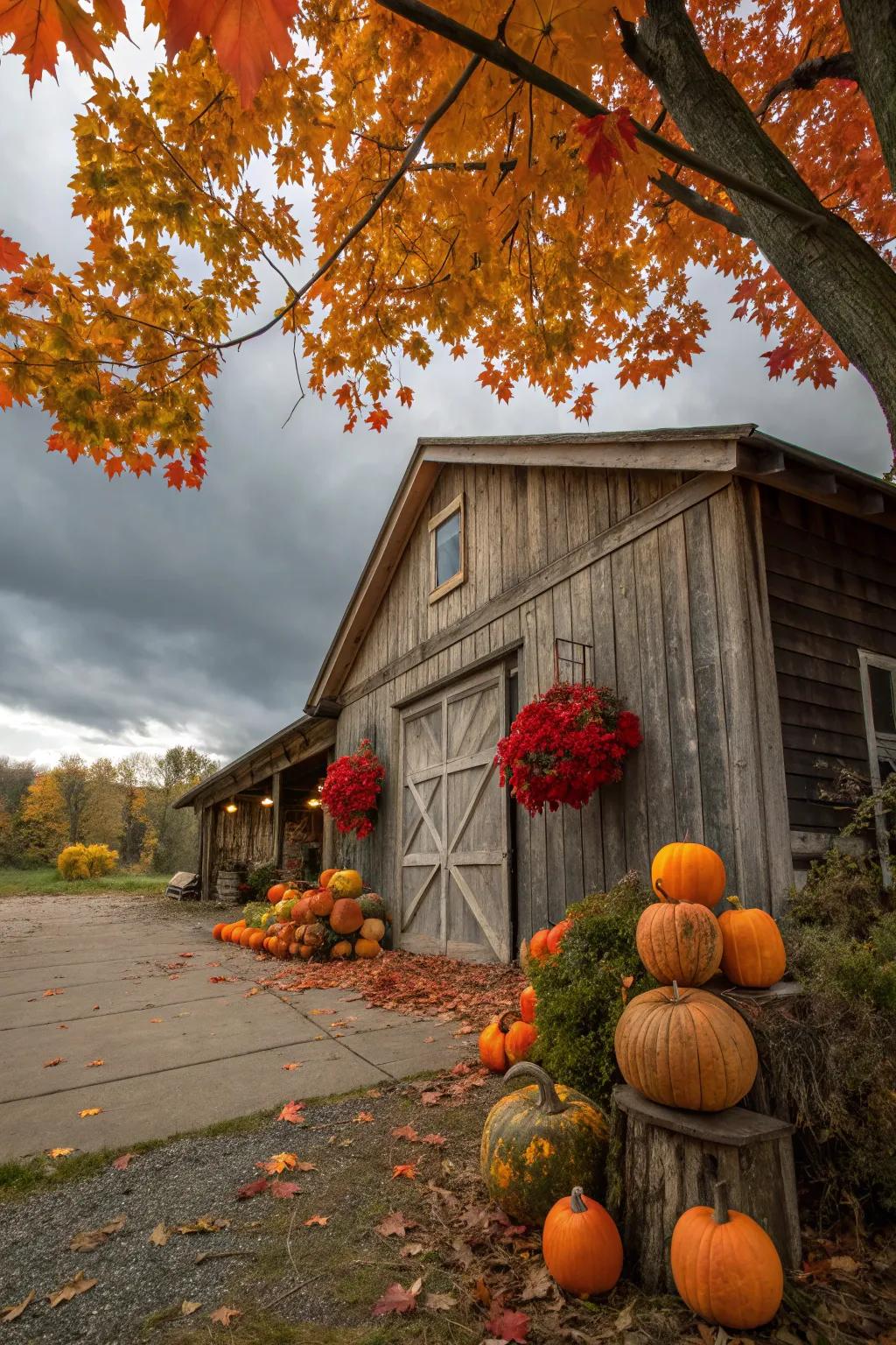 Seasonal aspects provide barns with a festive visual appeal.