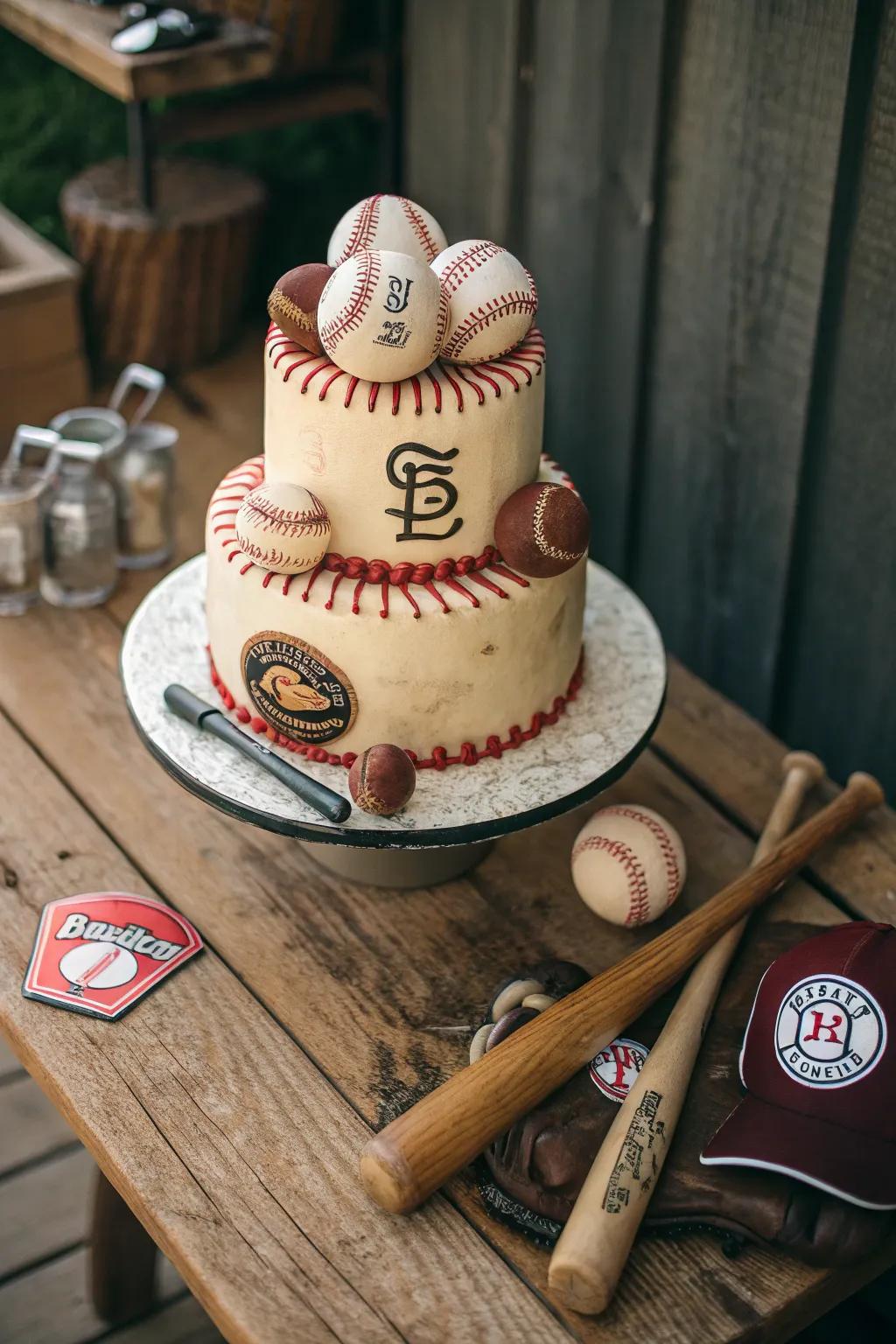 A retro sport cake that&rsquo;s both sophisticated and nostalgic.