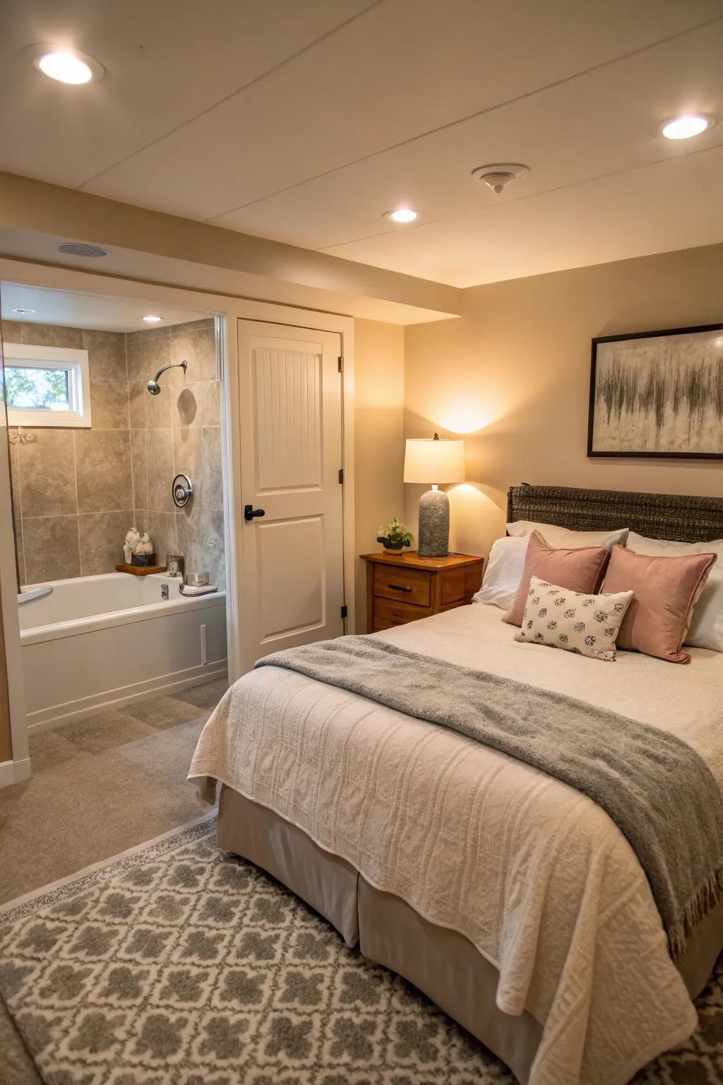 An inviting private suite that seems like a peaceful retreat.