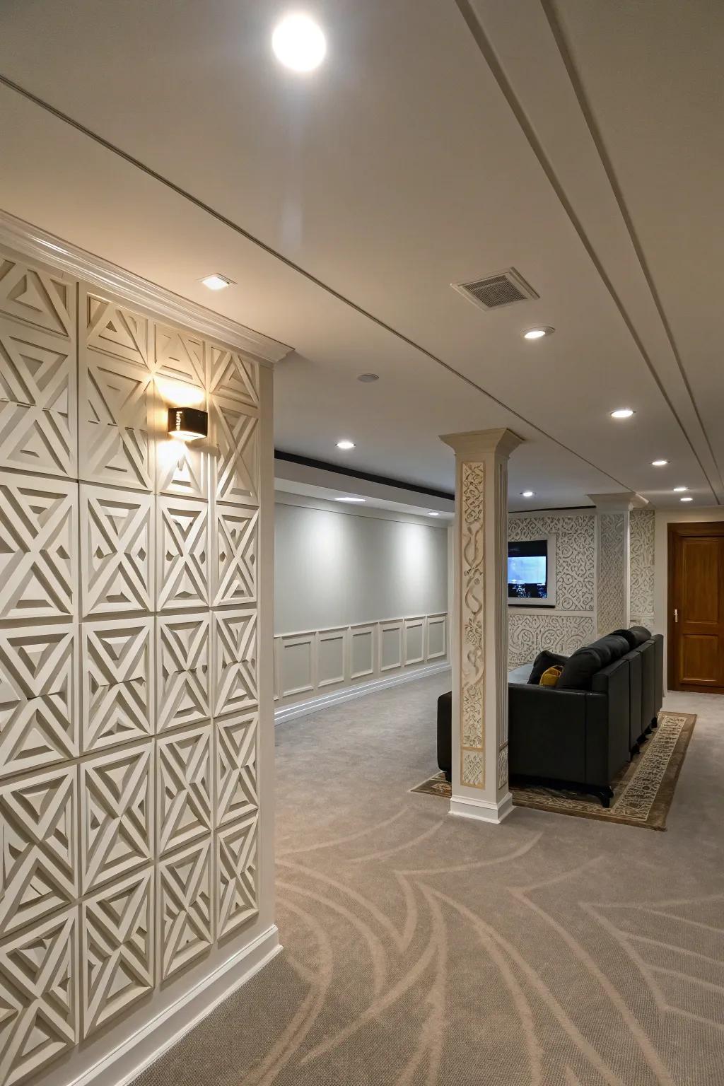 Geometric designs add a contemporary twist.