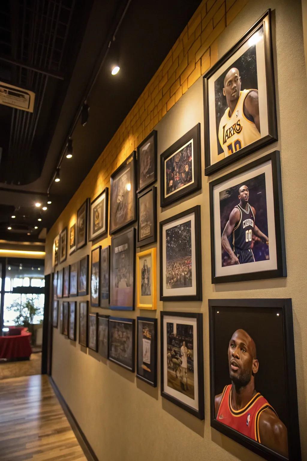 A gallery of icons infuses inspiration into the space.
