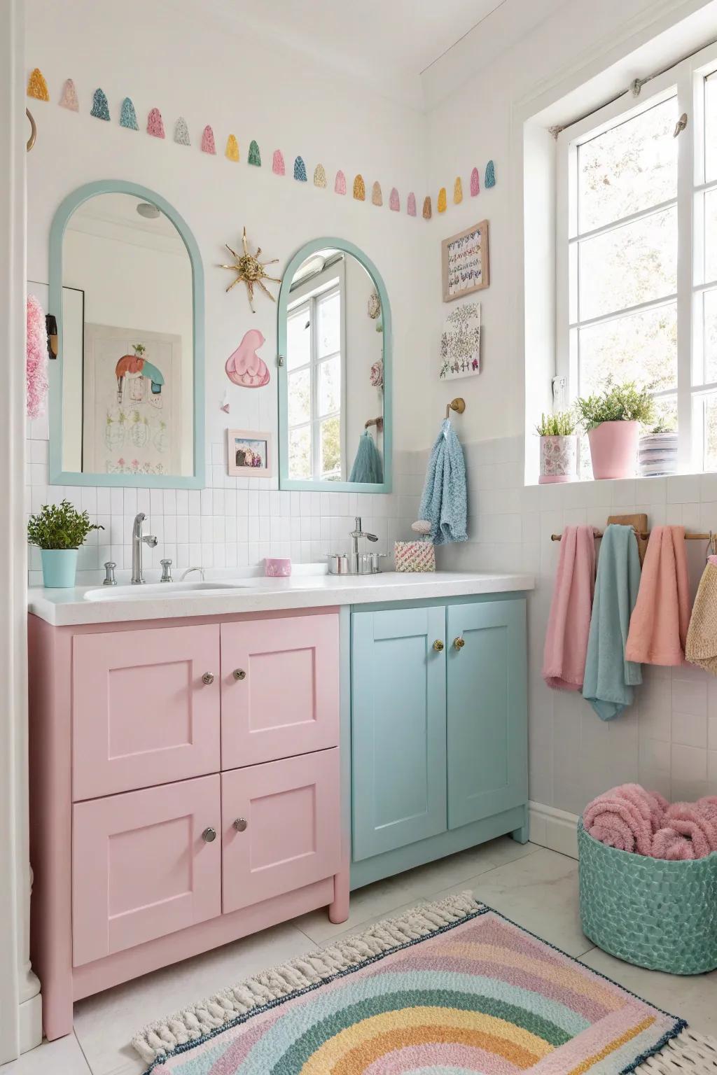 Light colors create a playful and whimsical vibe.