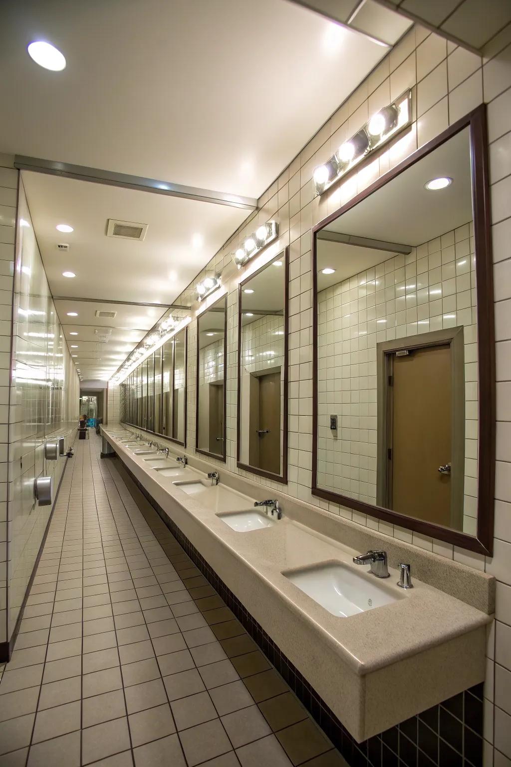 Mirrors are key for maximizing light and space.