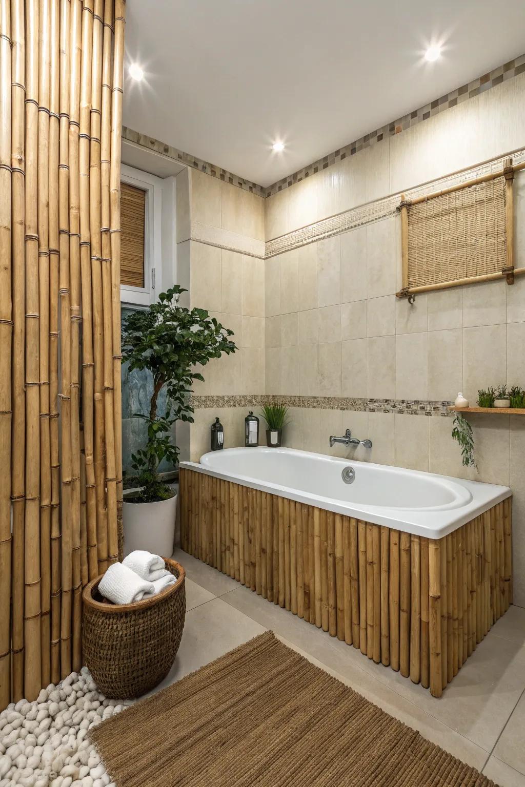 Choose eco-conscious materials for a sustainable bathroom.