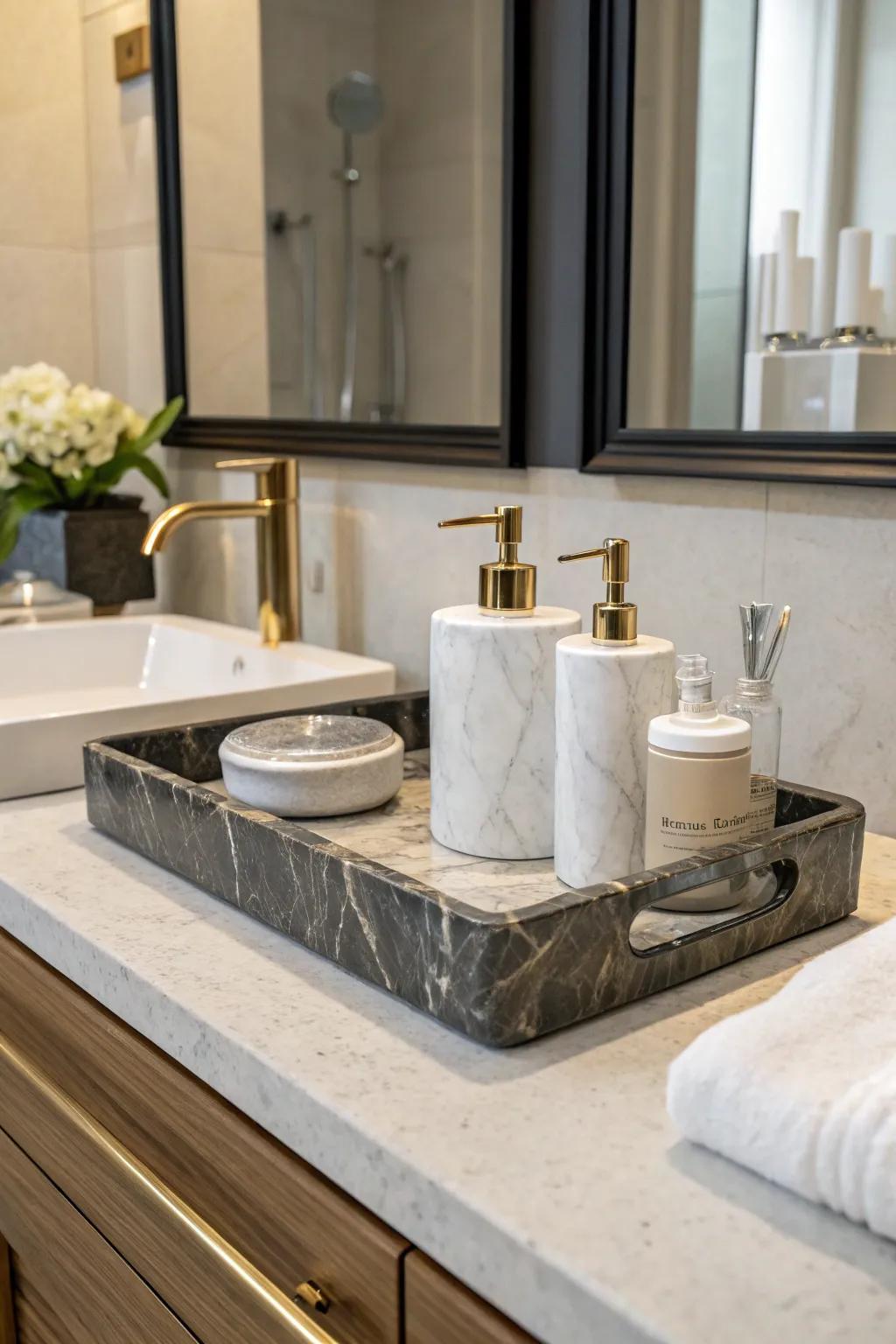 Natural stone adds elegance and sophistication.