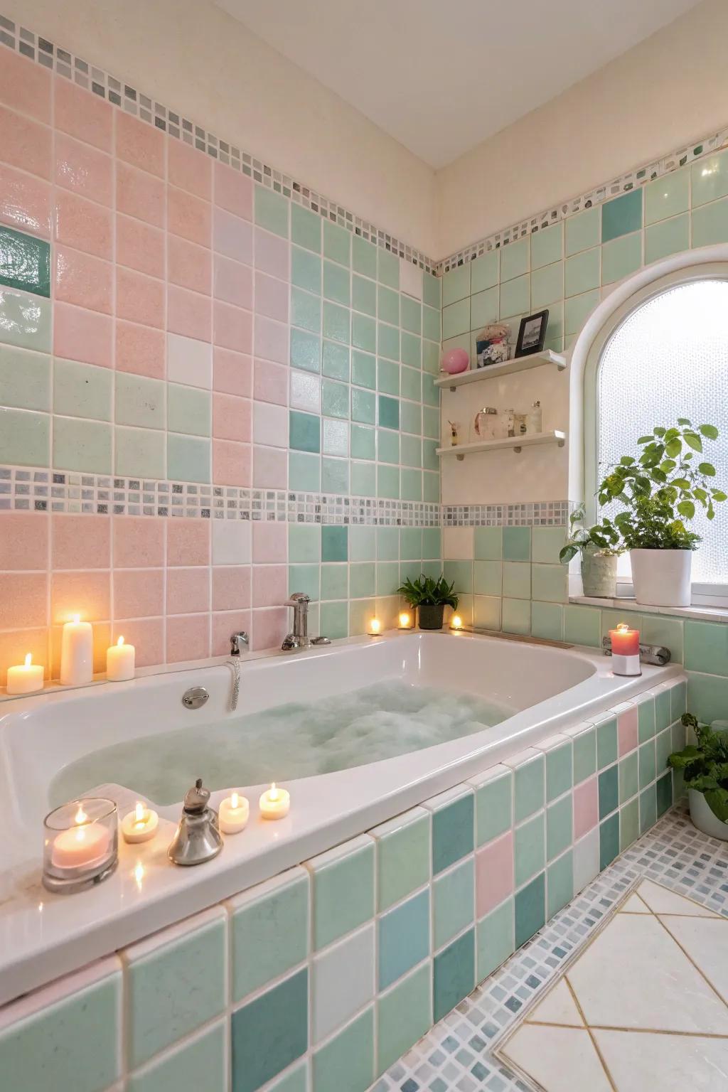 Peaceful retreat with serene soft tiling