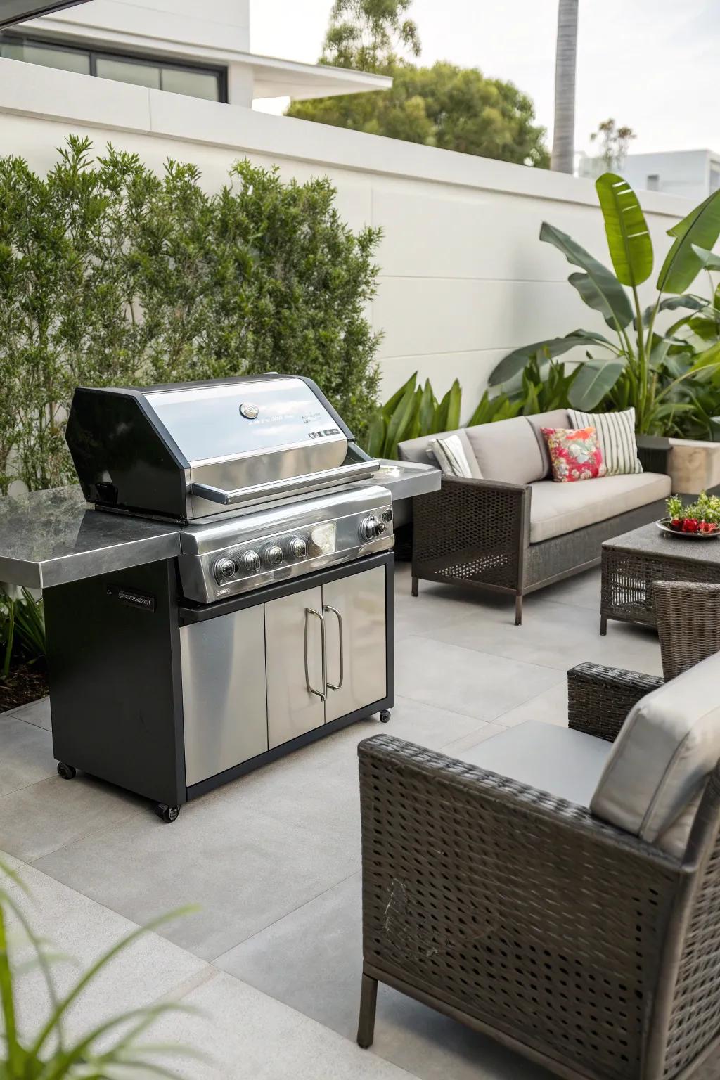 Modern elegance with a glass cooker.