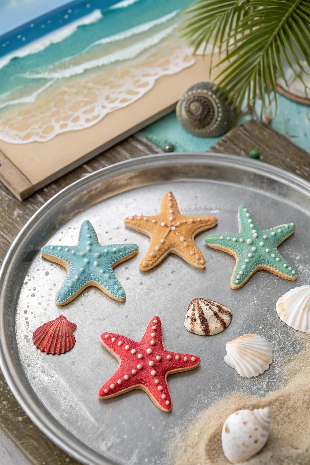 Marine star clasps offer a charming way to display memories.