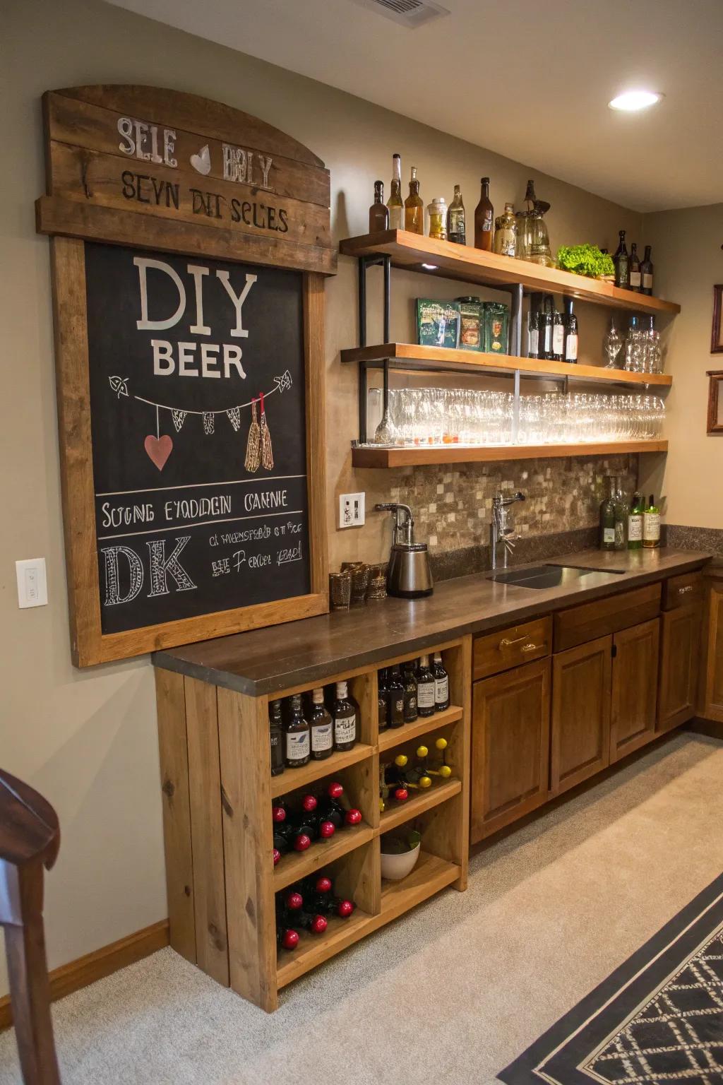 DIY beverage decorations add a personal and creative touch.