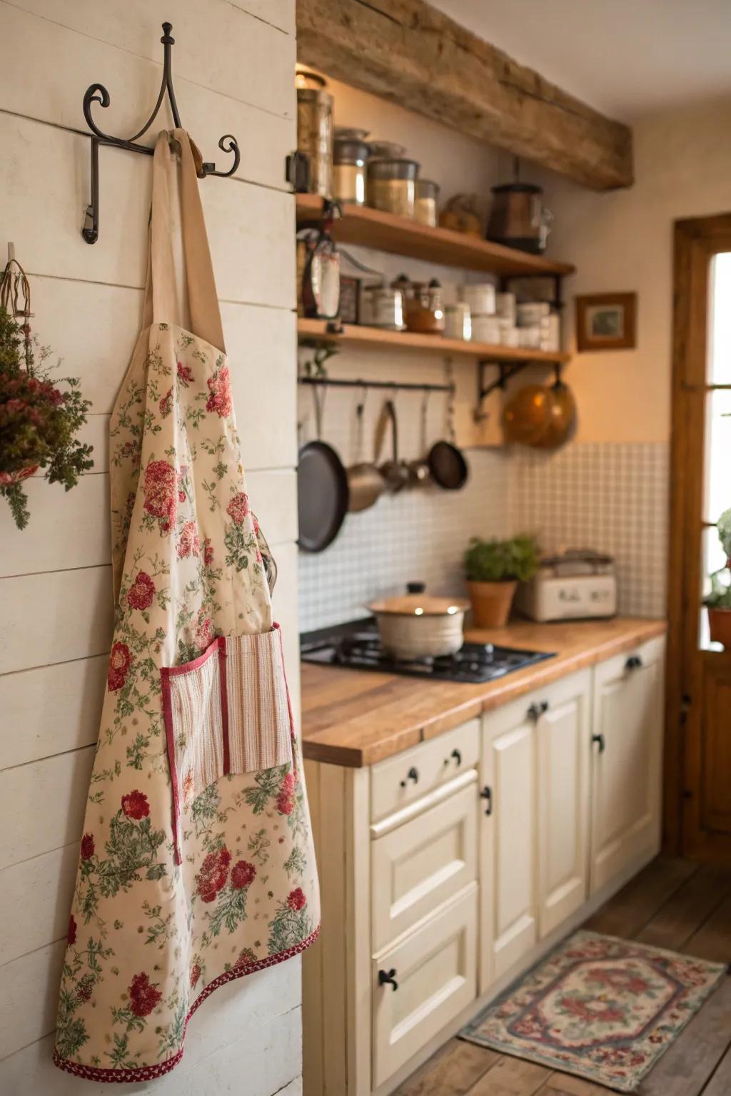 Vintage smocks make cooking a stylish affair.