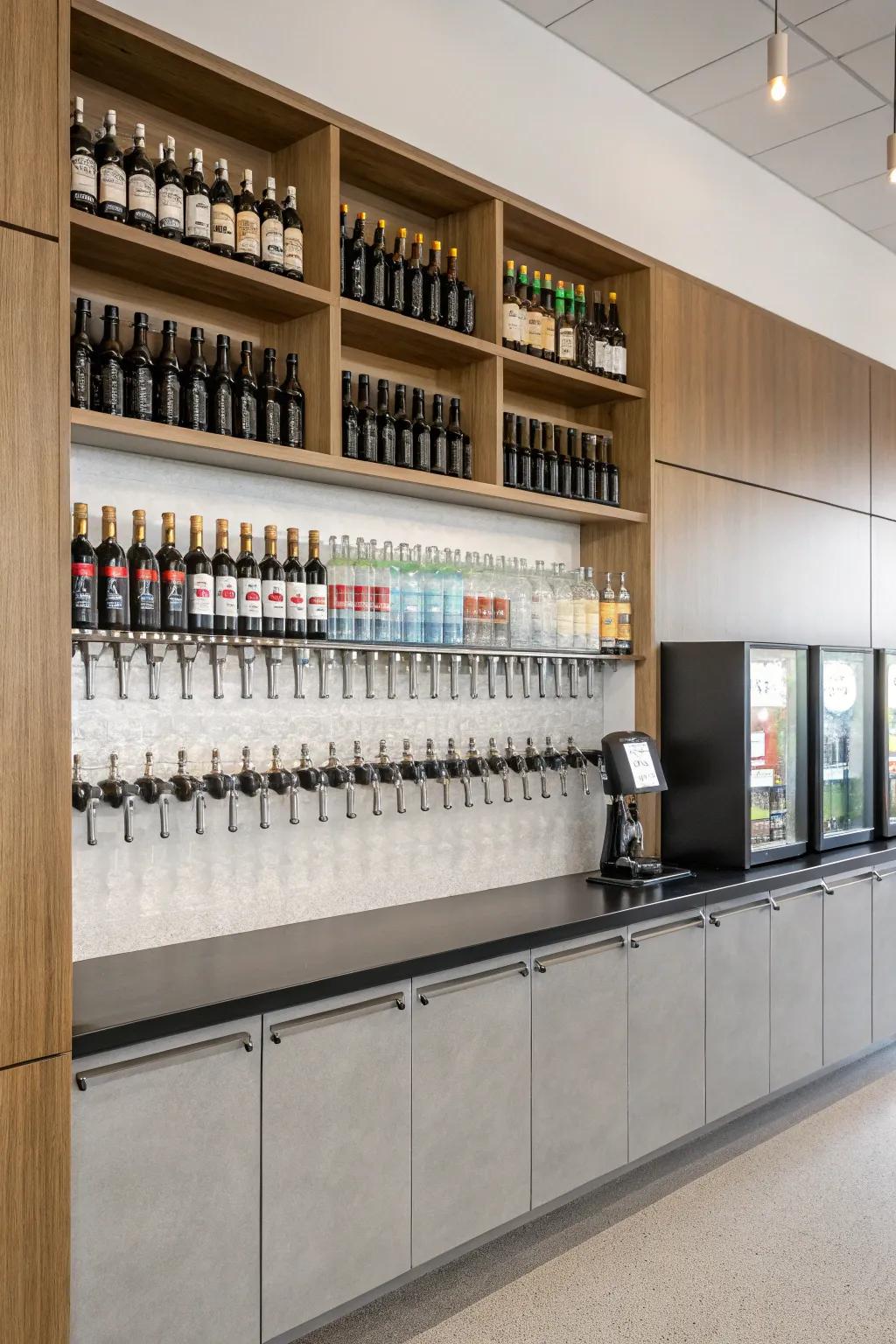 Maximize style with a simple beverage rack.