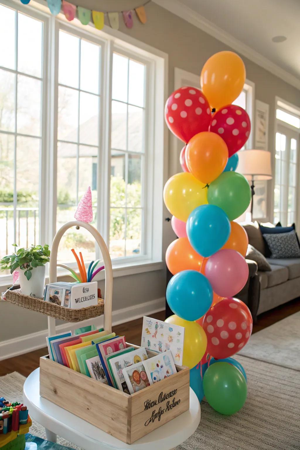 A quirky balloon-modeling area for creative fun.