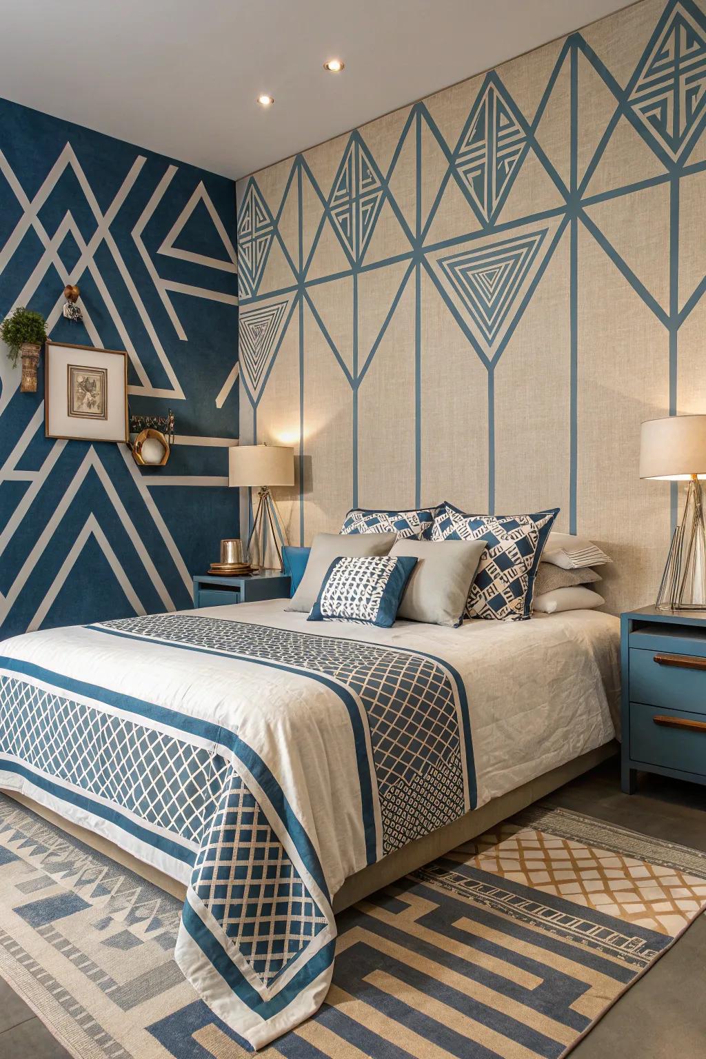 A modern theme is added using geometric patterns.