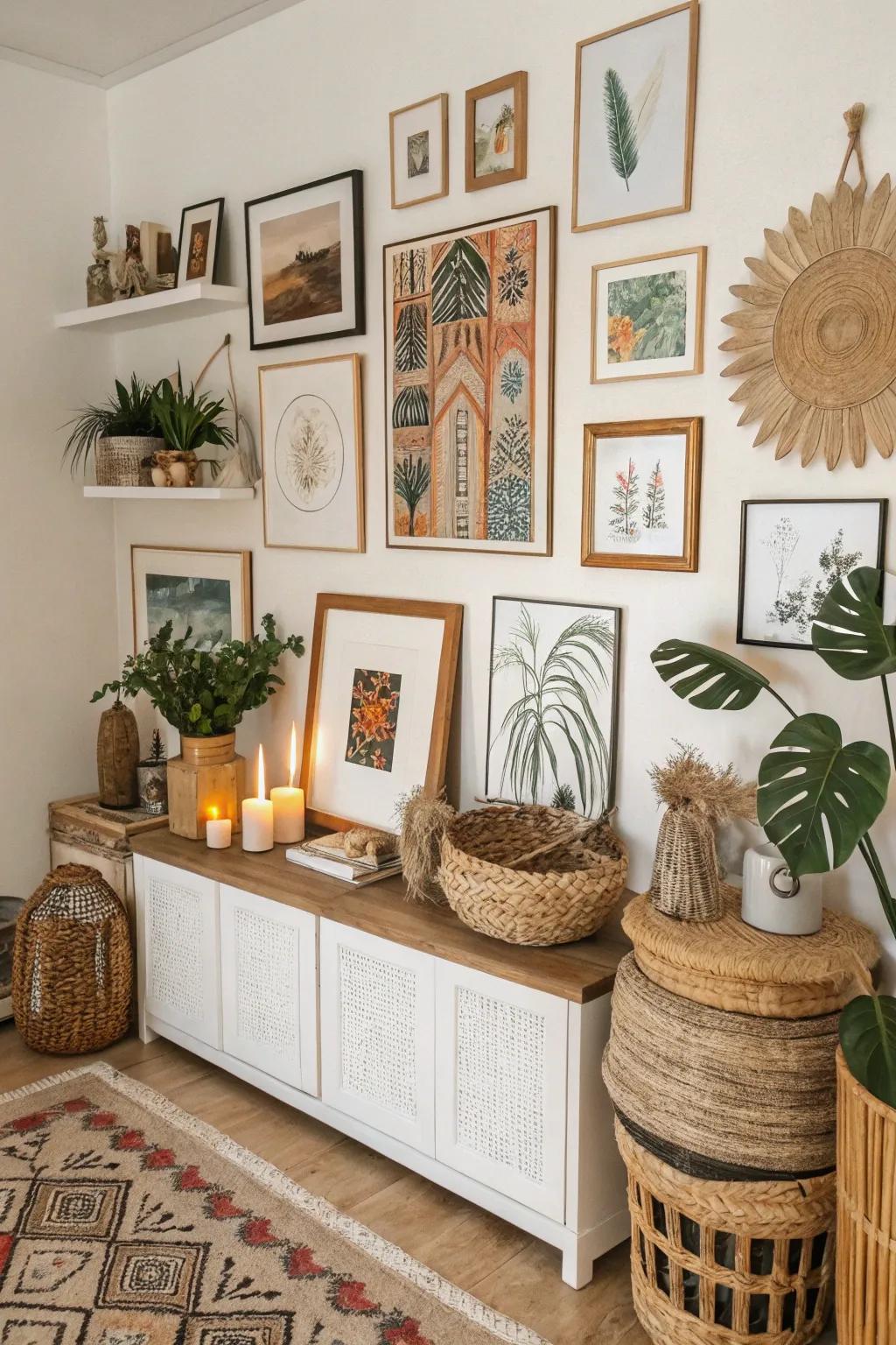 A large wall displays imagination and individual style.