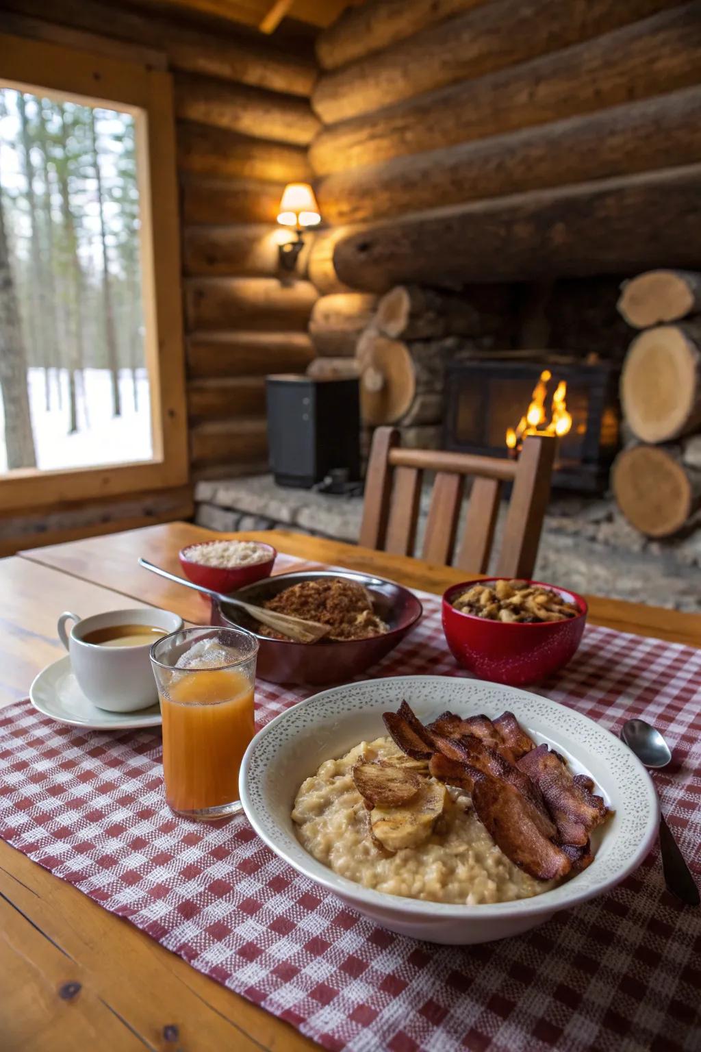 Warm up with a comforting cabin breakfast.