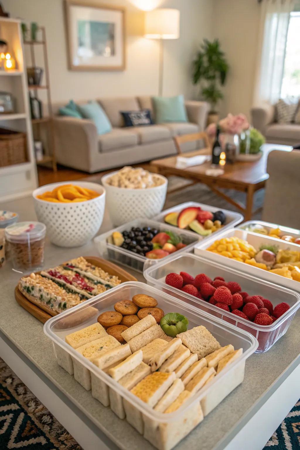 With a grab-and-go buffet, casual gatherings become convenient and easy.